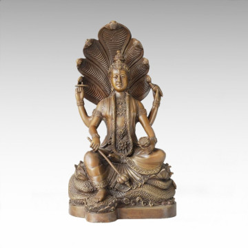 Статуя Будды Змея Бодхисаттвы Бронзовая скульптура Tpfx-B101